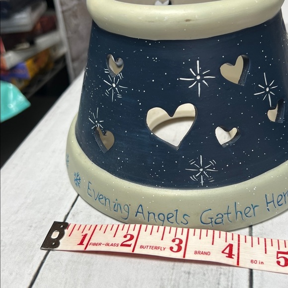 ✨ Evening Angels Gather Here Candle Holder – Angel & Hearts Cutout Luminary - Picture 10 of 12